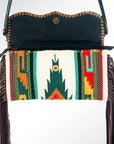 American Darling ADBG344D-ACSL Cross Body Saddle Blanket Hair On Genuine Leather Women Bag Western Handbag Purse