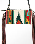 American Darling ADBG344D-ACSL Cross Body Saddle Blanket Hair On Genuine Leather Women Bag Western Handbag Purse