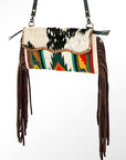 American Darling ADBG344D-ACSL Cross Body Saddle Blanket Hair On Genuine Leather Women Bag Western Handbag Purse