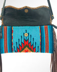 American Darling ADBG344F-ACSL Cross Body Saddle Blanket Hair On Genuine Leather Women Bag Western Handbag Purse