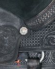 HILASON W. H. Ranch Roping Roper American Leather Saddle Black –