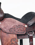 HILASON W. H. Ranch Roping Roper American Leather Saddle Dark Brown –