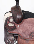 HILASON W. H. Ranch Roping Roper American Leather Saddle Dark Brown –
