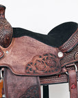 HILASON W. H. Ranch Roping Roper American Leather Saddle Dark Brown –