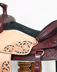 HILASON W. H. Ranch Roping Roper American Leather Saddle Mahogany –
