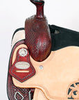 HILASON W. H. Ranch Roping Roper American Leather Saddle Mahogany –