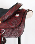 HILASON W. H. Ranch Roping Roper American Leather Saddle Mahogany –