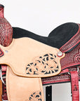 HILASON W. H. Ranch Roping Roper American Leather Saddle Mahogany –