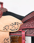 HILASON W. H. Ranch Roping Roper American Leather Saddle Mahogany –
