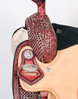 HILASON W. H. Ranch Roping Roper American Leather Saddle Mahogany –