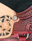 HILASON W. H. Ranch Roping Roper American Leather Saddle Mahogany –