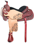 HILASON W. H. Ranch Roping Roper American Leather Saddle Mahogany –