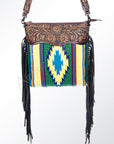 American Darling ADBGZ226 Signature Crossbody Hand Tooled Saddle Blanket Genuine Leather Women Bag Western Handbag Purse