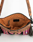 American Darling ADBGZ228 Signature Crossbody Hand Tooled Saddle Blanket Genuine Leather Women Bag Western Handbag Purse