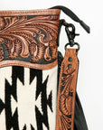 American Darling Cross Body Hand Tooled Hair On Genuine Leather Women Bag Western Handbag Purse