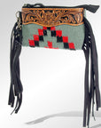 American Darling ADBGZ232 Wallet Hand Tooled Saddle Blanket Genuine Leather Women Bag Western Handbag Purse