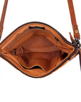 American Darling Western Small Crossbody Bag – Genuine Hair-On Cowhide Leather with Fringes, Adjustable Strap, Handcrafted in Texas