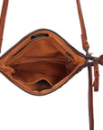 American Darling Western Small Crossbody Bag – Genuine Hair-On Cowhide Leather with Fringes, Adjustable Strap, Handcrafted in Texas
