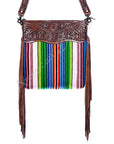 American Darling ADBGZ242 Signature Crossbody Hand Tooled Saddle Blanket Genuine Leather Women Bag Western Handbag Purse