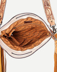 American Darling ADBGZ245 Clutch Hand Tooled Saddle Blanket Genuine Leather Women Bag Western Handbag Purse