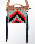 American Darling ADBGZ249 Large Crossbody Hand Tooled Saddle Blanket Genuine Leather Women Bag Western Handbag Purse