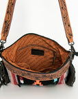 American Darling HOBO Hand Tooled Hair-on Genuine Leather women bag western handbag purse