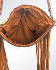 American Darling ADBGZ253 Signature Crossbody Hand Tooled Saddle Blanket Genuine Leather Women Bag Western Handbag Purse
