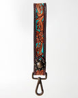 American Darling ADBRF127 Hand Tooled Genuine Leather Handle Strap For Wristlet Bags