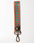 American Darling ADBRF128 Hand Tooled Genuine Leather Handle Strap For Wristlet Bags