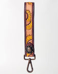 American Darling ADBRF132 Hand Tooled Genuine Leather Handle Strap For Wristlet Bags