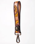 American Darling ADBRF132 Hand Tooled Genuine Leather Handle Strap For Wristlet Bags