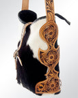 American Darling ADBG539BKW Hobo Hand Tooled Hair-On Genuine Leather Women Bag Western Handbag Purse