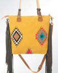 American Darling ADBG540DAR1 Tote Hand Tooled Saddle Blanket Genuine Leather Women Bag Western Handbag Purse
