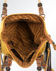 American Darling ADBG540DAR1 Tote Hand Tooled Saddle Blanket Genuine Leather Women Bag Western Handbag Purse