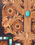 American Darling ADBG543 Large Crossbody Hand Tooled Genuine Leather Women Bag Western Handbag Purse