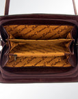 American Darling ADBG545 Organiser Hand Tooled Genuine Leather Women Bag Western Handbag Purse