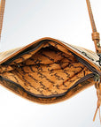 American Darling ADBG546MUS Coin Purse Hand Tooled Hair-On Genuine Leather Women Bag Western Handbag Purse