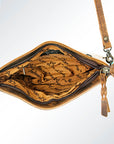 American Darling ADBG547TRQ3 Crossbody Hand Tooled Hair-On Genuine Leather Women Bag Western Handbag Purse