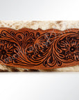 American Darling ADBG549TAW Wallet Hand Tooled Hair-On Genuine Leather Women Bag Western Handbag Purse