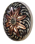 1 1/4 In Hilason Western Horse Floral Screw Back 2 Tone Finishing Tack Headstall Saddle Concho