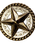 1 1/4 In Hilason Western Horse Star Screw Back 2 Tone Finishing tackHeadstall Saddle Concho