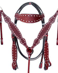 Comfytack Western Horse Ranch Roping Cowboy Saddle Leather Tack Set Brown/Tan