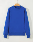 Solid Mock Neck Oversized Sweatshirt