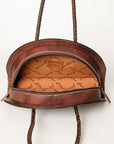 American Darling Taco Hair-On Hand Tooled Genuine Leather Western Women Bag Handbag Purse | Travel Bags College Casual