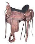 Western Trail Saddle With High Quality American Leather And Durable Flexible Tree