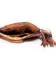 American Darling ADBG344D6 Wristlet Hand Tooled Saddle Blanket Genuine Leather Women Bag Western Handbag Purse