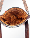 American Darling Signature Crossbody Hand Tooled Saddle Blanket Genuine Leather Women Bag Western Handbag Purse