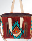 American Darling ADBG573D1 Tote Saddle Blanket Genuine Leather Women Bag Western Handbag Purse