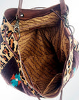 American Darling ADBG574D1 Large Crossbody Saddle Blanket Hair On Genuine Leather Women Bag Western Handbag Purse