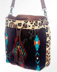 American Darling ADBG574D1 Large Crossbody Saddle Blanket Hair On Genuine Leather Women Bag Western Handbag Purse